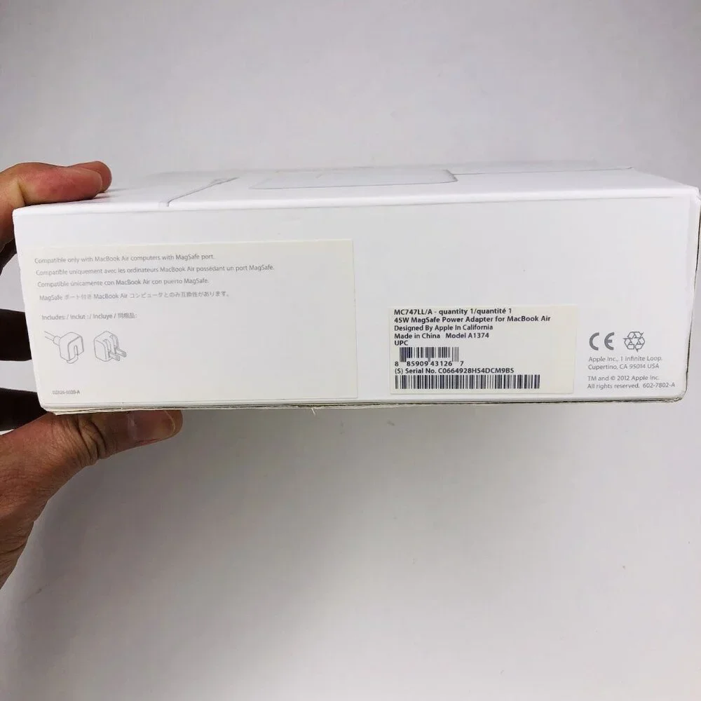 Apple MC747LL/A MagSafe 45W Power Adapter For MacBook Air Model A1374